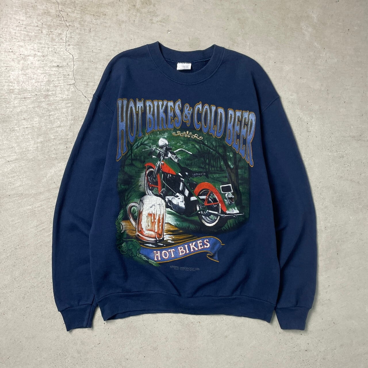 AUTHENTIC-AMERICAN-CYCLE LABEL モーターサイクル プリント