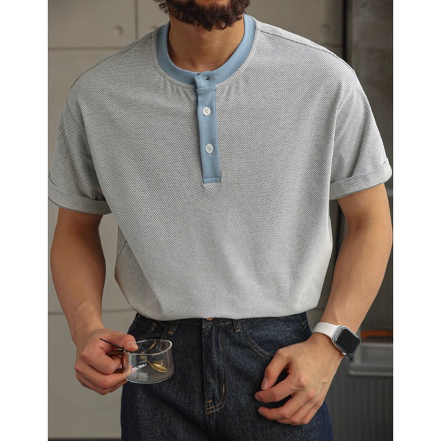 ヘンリーカラー半袖Tシャツ 225854