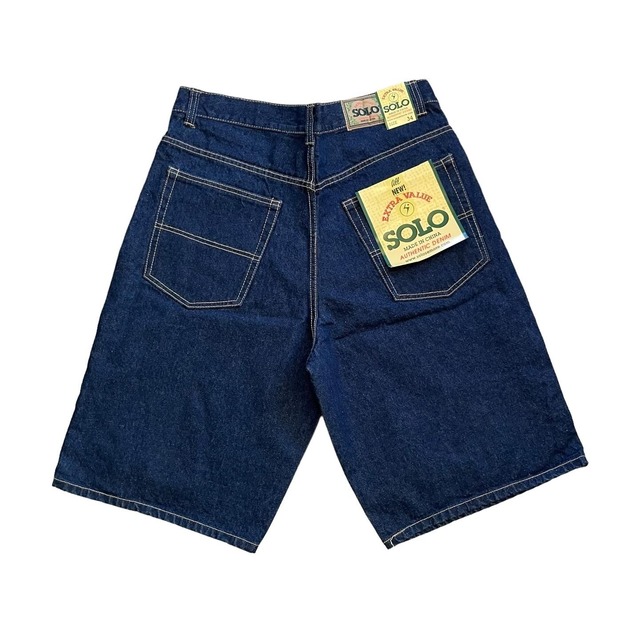 Dead stock !! 90s SOLO denim shorts "indigo"
