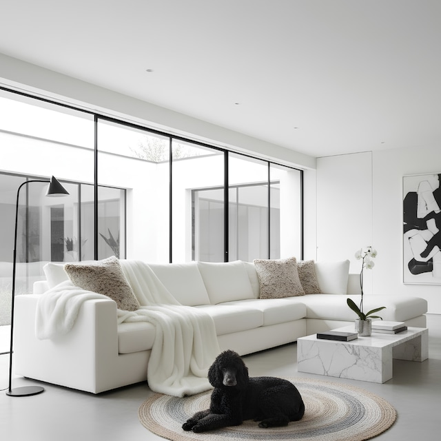 Espace du calme ファークッションカバー 45x45㎝ ラフミックス エコファー 日本製　