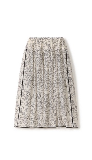 SARA LANZI -Gathered Skirt voile- :ORWELL PRINT