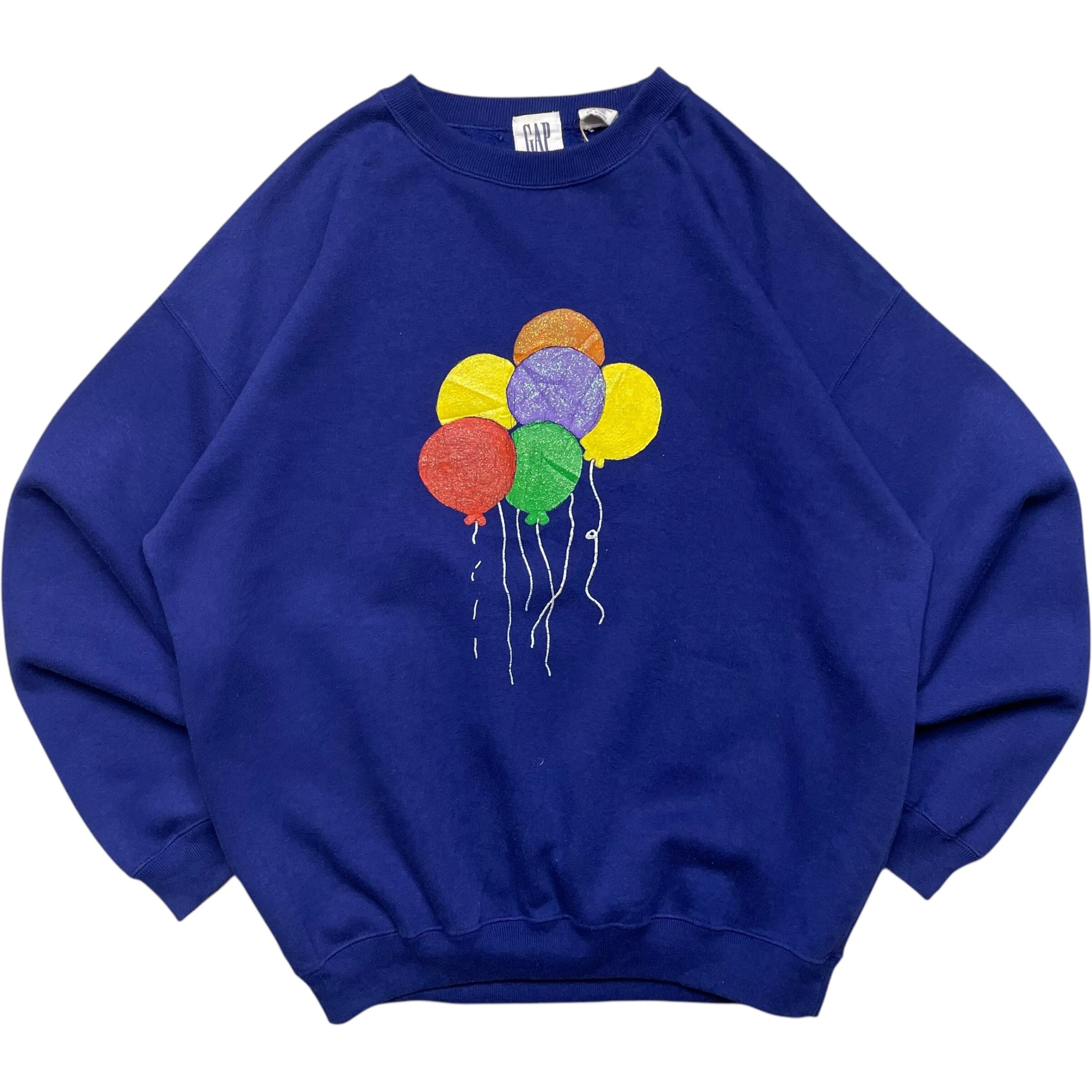 《S》OLD GAP オールドギャップ スウェット バルーン プリント ネイビー no.6301