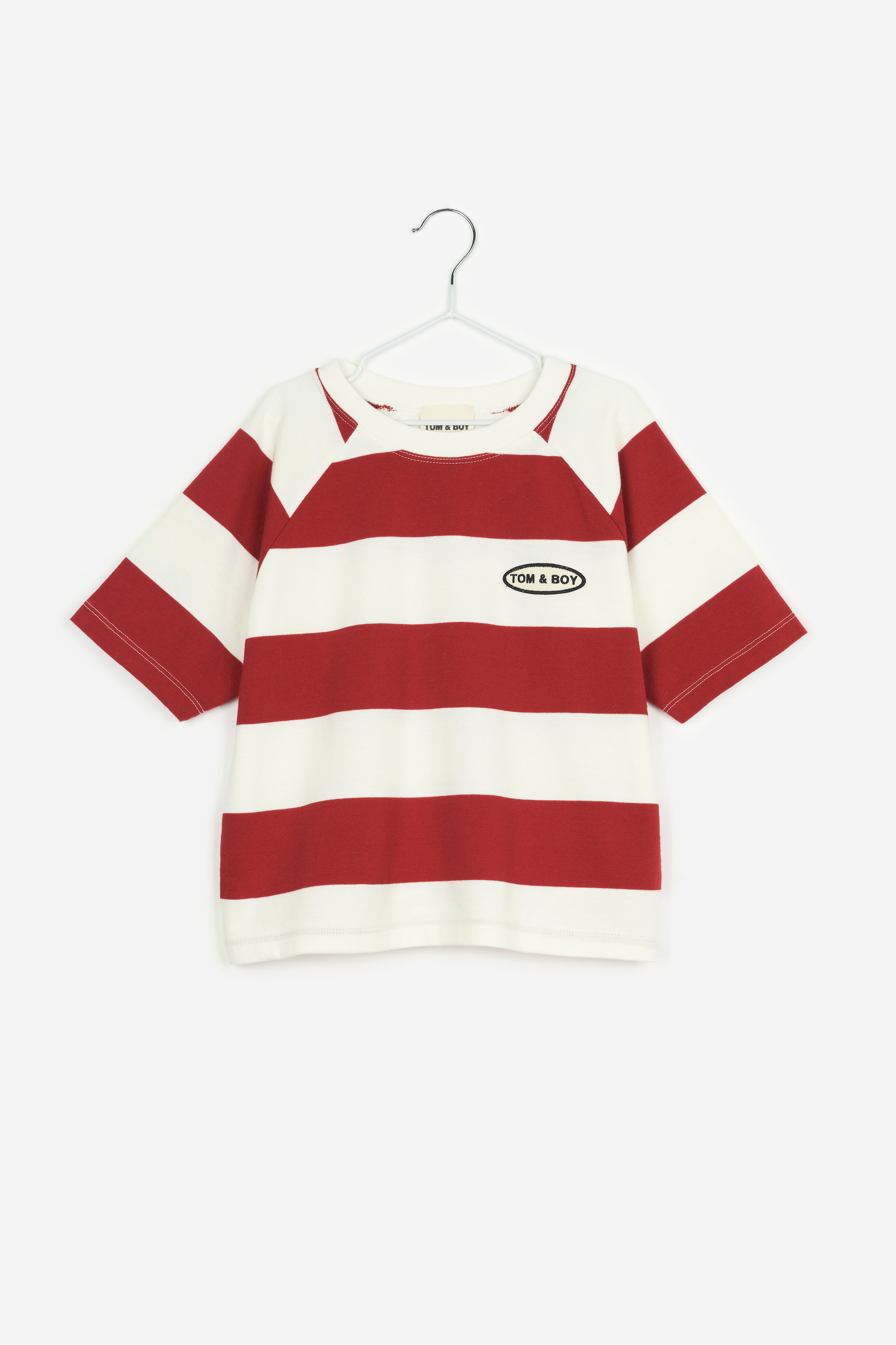 25SS】TOM＆BOY(トムアンドボーイ)LAGER BORDER T-Shirts white×red(4y