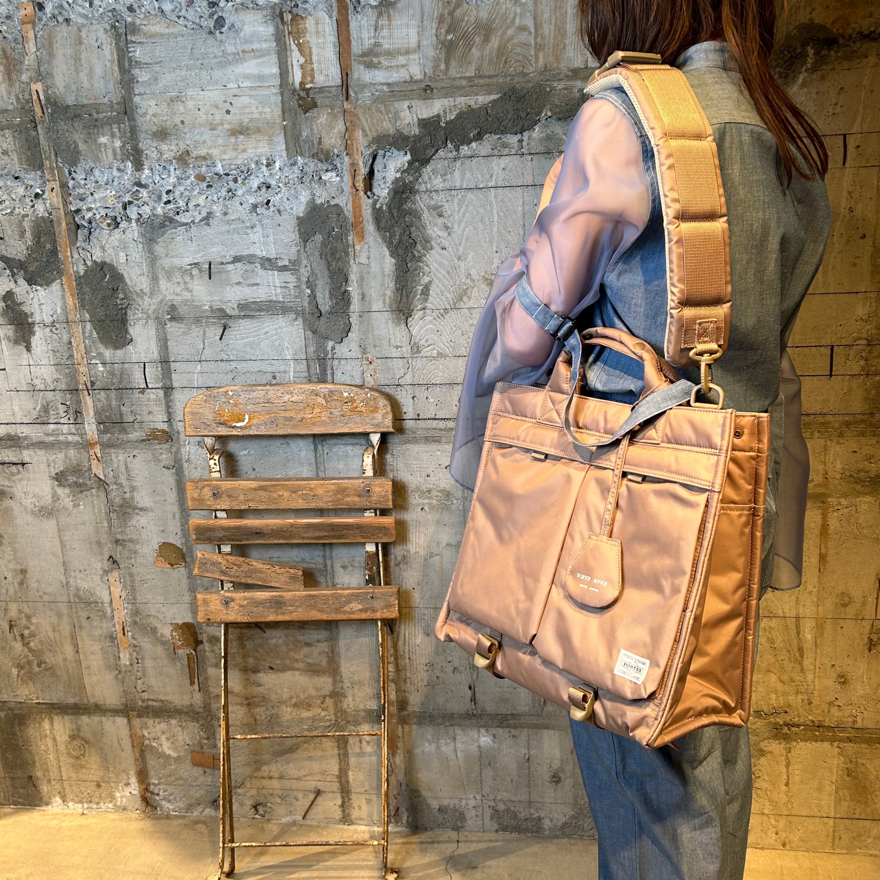 HYKE【ハイク】POTER X HYKE 2 WAY TOTE BAG 19259 / SAND STONE . | glamour online  powered by BASE