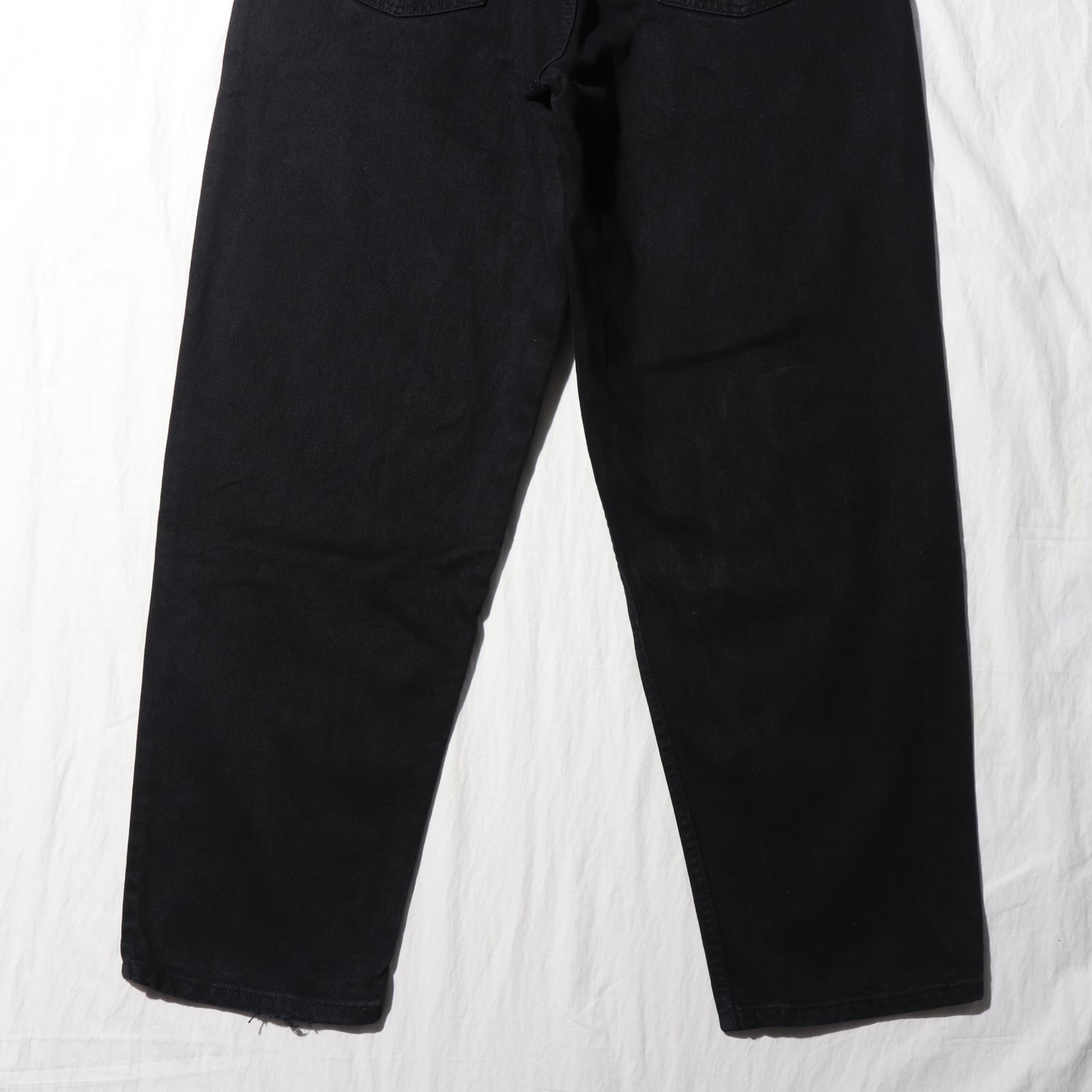 34×30 USA シルバータブ BAGGY 97年 後染めブラック デニムパンツ 