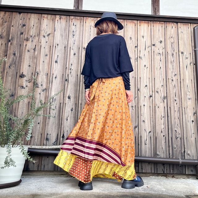 シルク巻きスカート2111