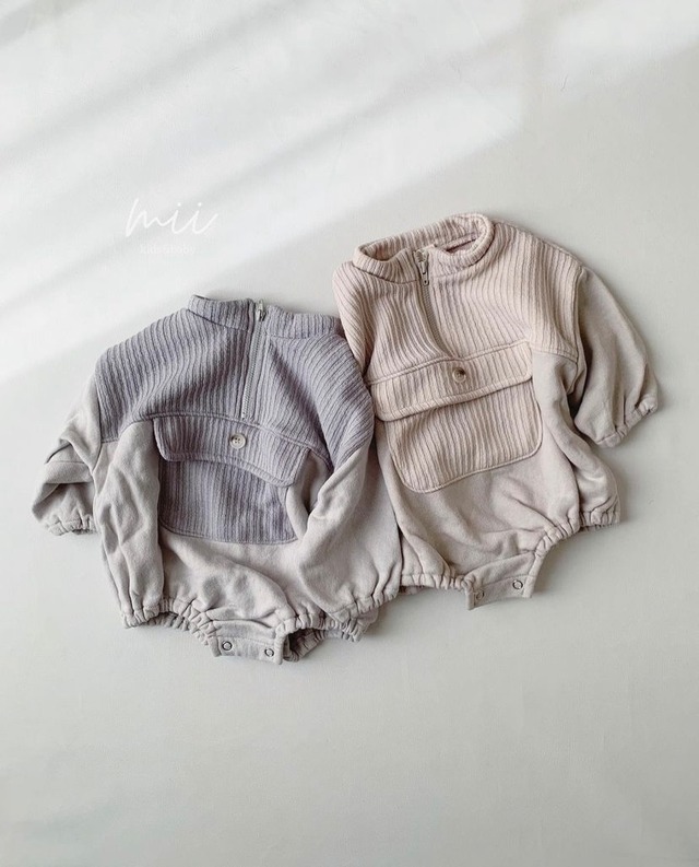 【即納】bebeholic // zipper suit K3102