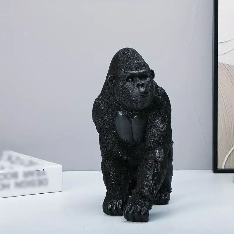 オブジェ 置物 ゴリラ 魅力的 レジン製 樹脂製 リアル 彫刻 お洒落