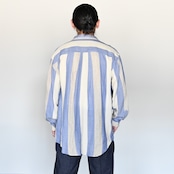 SHIRT8(グーチレーヨンストライプロングスリーブシャツデッドストック)