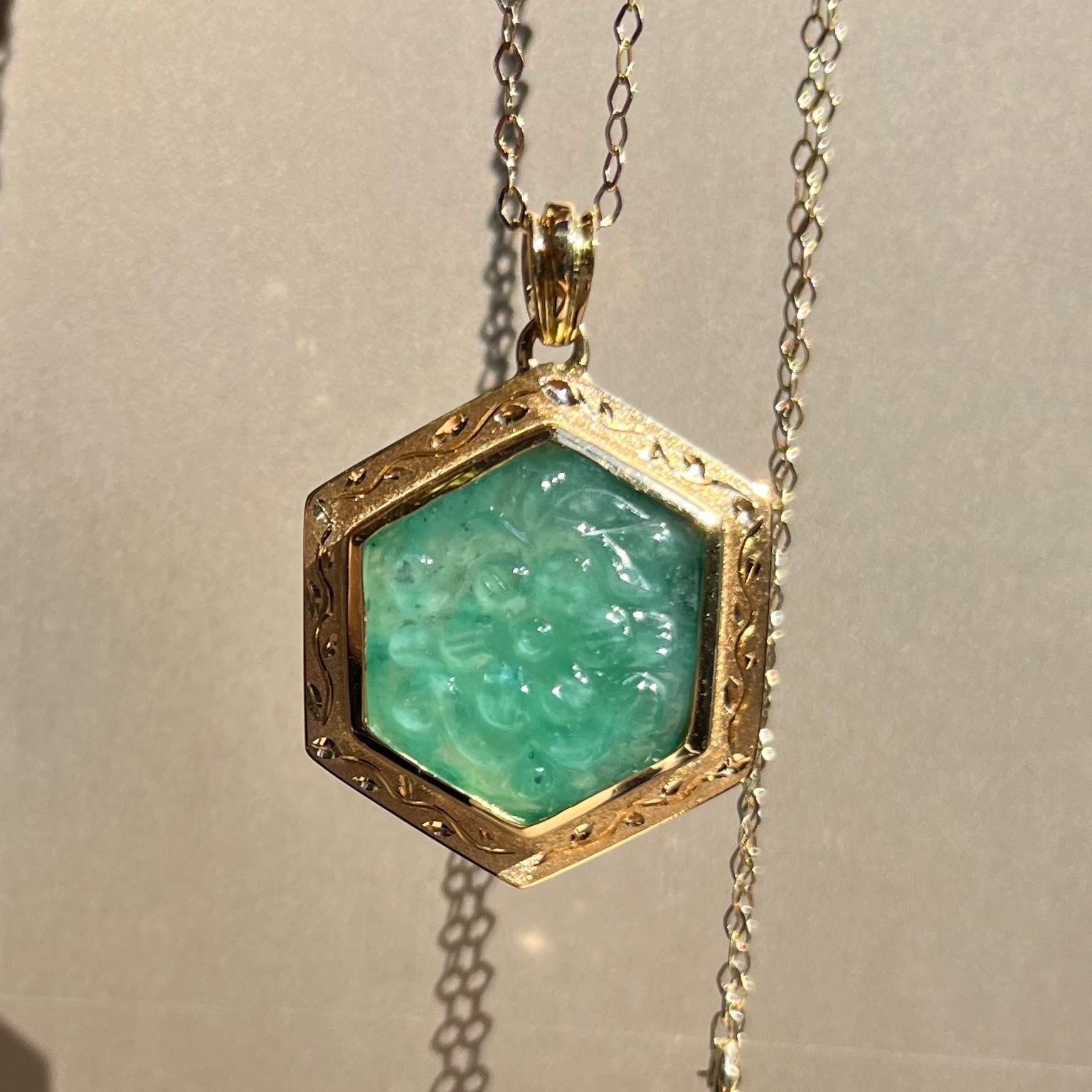 K18YG エメラルド ダイヤモンド ネックレス K18YG エメラルド・ダイヤモンド ネックレス | festaria