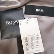 HUGO BOSS ヒューゴボス コート ステンカラーコート 撥水 メンズ ダブル 春 秋 グレイ系 灰色 ベルト 撥水加工 防水 メンズアウター  コート シンプルデザイン 秋 ビジネスカジュアル カジュアルコーデ