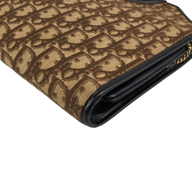 Christian Dior クリスチャン ディオール トロッター ハンドバッグ ブラウン ジャガード vintage ヴィンテージ オールド erc4b6