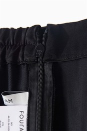 FOURAM - HEAVY SATIN SKIRT ：Black｜アセテートサテン／セミマット／ドレープ