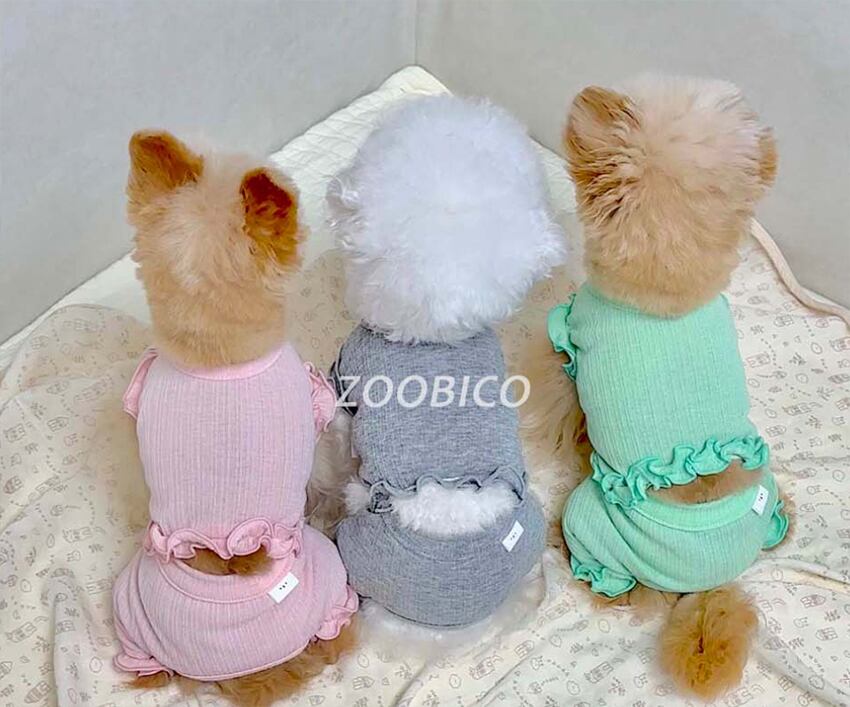 【予約商品5％OFF】roopi bear all in one XS ~ XL 5color  /  犬の服 ロンパース ペット洋服 可愛い ドッグウェア パジャマ 部屋着 犬服 オールインワン 新作 シンプル 伸縮性