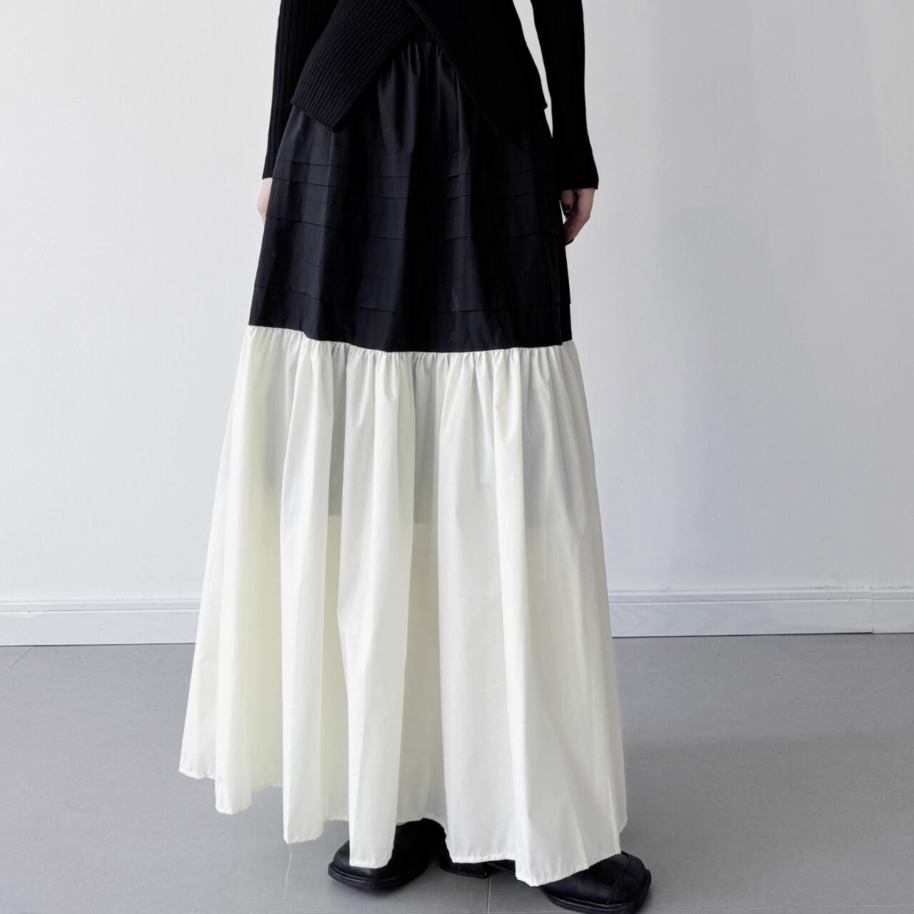 Contrast color patchwork skirt S506