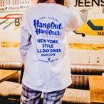 RETRO DINER L/S T-SHIRTS（WHITE/BLUE）