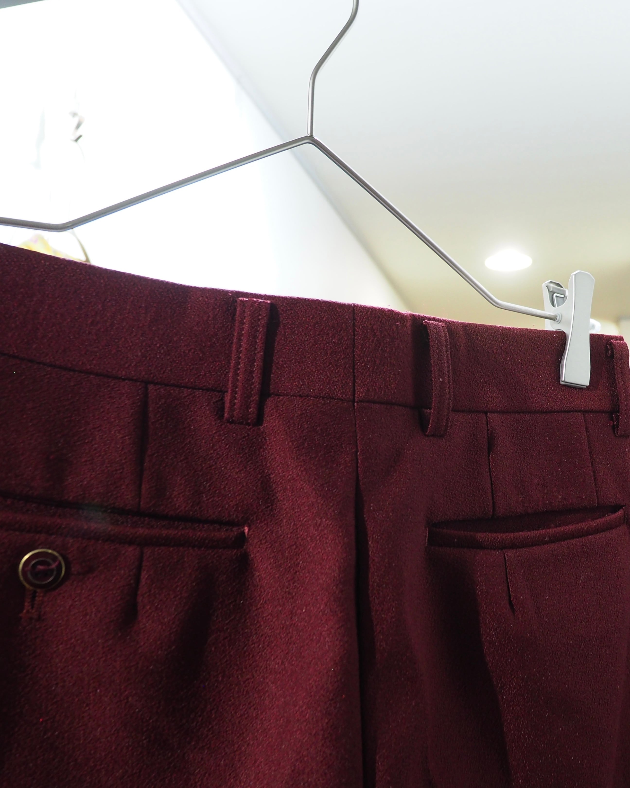 Beautiful Dark Bordeaux Color vintage Semi Flare Pants