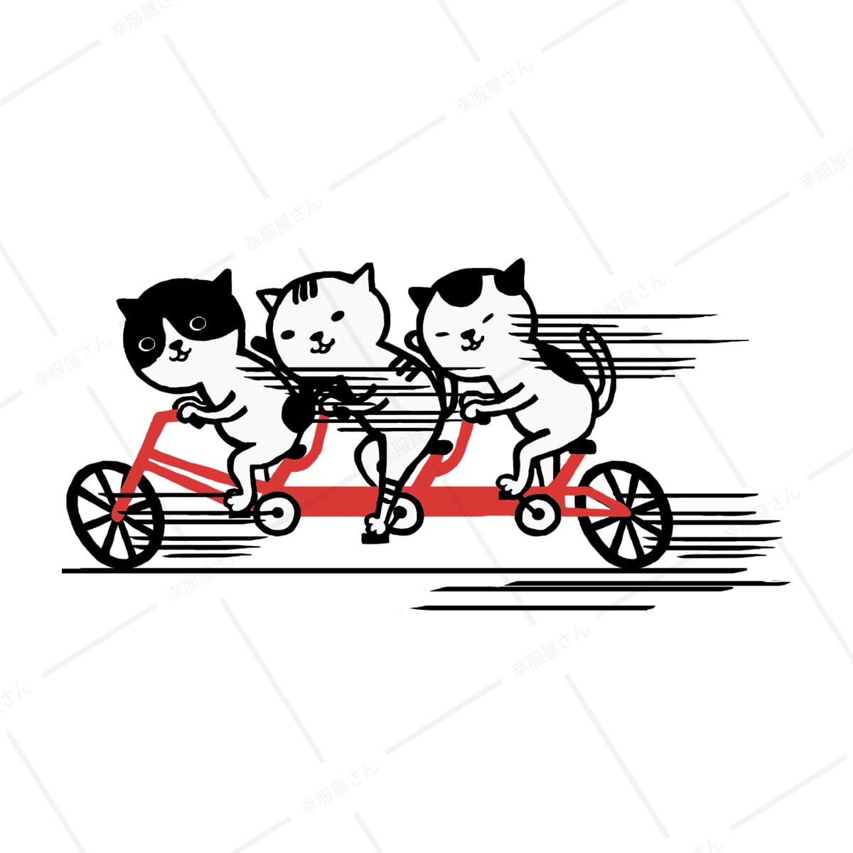 自転車ネコ Tシャツ おもしろ 猫 Tシャツ cat35 猫服 ゆるキャラ ねこ柄 猫柄