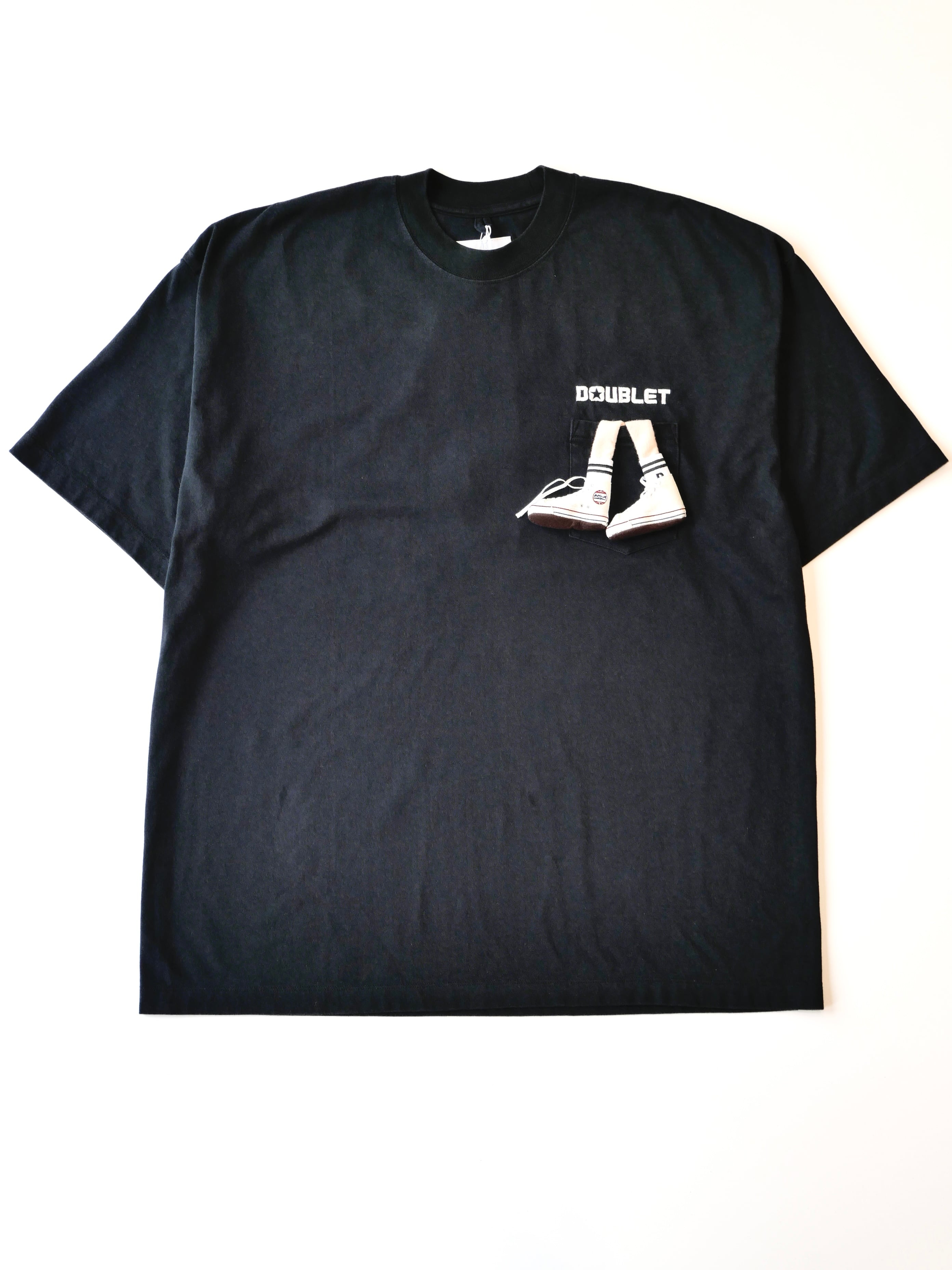 トップス doublet TENBUYER T-SHIRT doublet ダブレット Tシャツ テンバイヤーT プリントT ロゴT ブラック
