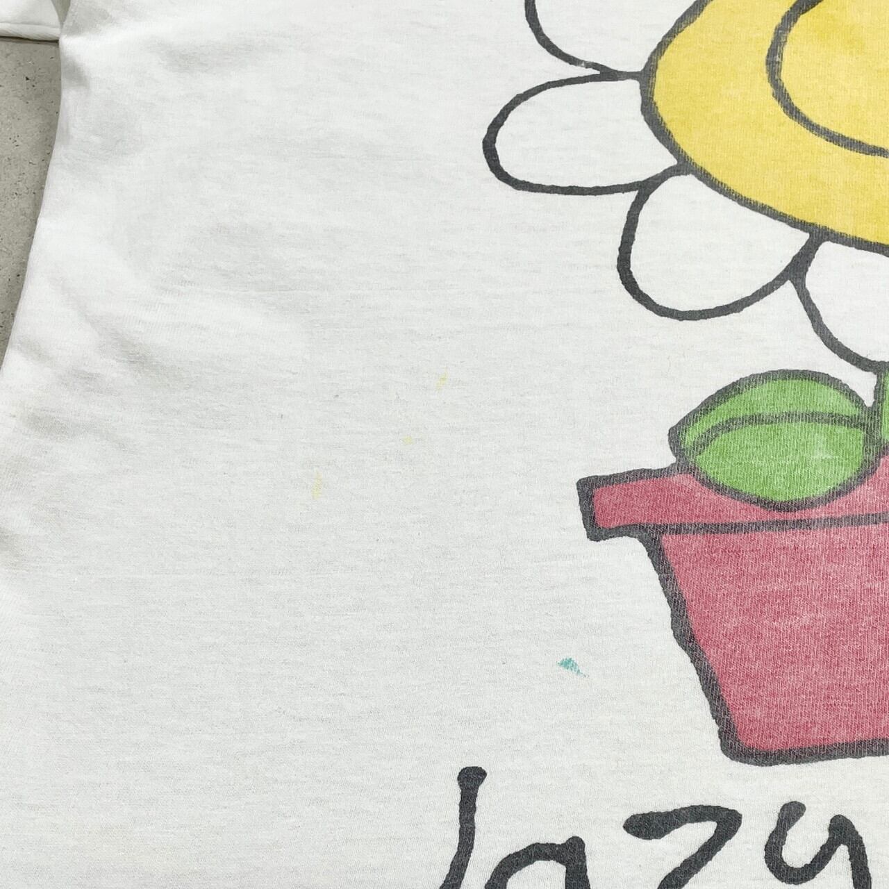 90年代 Lazy Daisy ひまわり 向日葵 フラワー アート プリントTシャツ