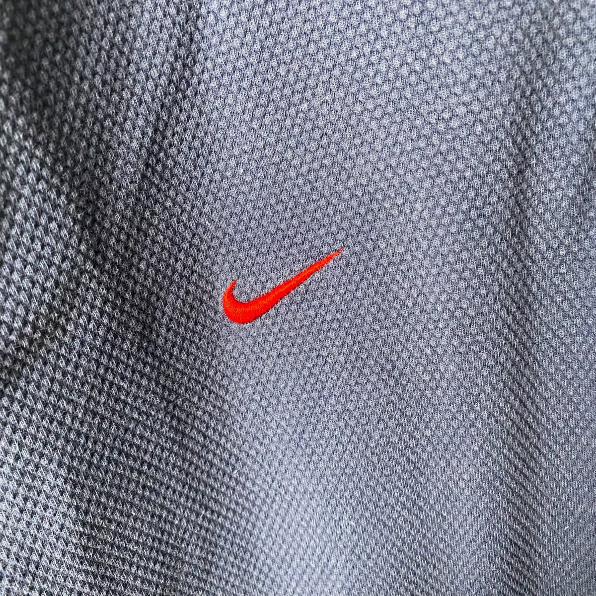 約60cm袖丈ビッグサイズNIKEワンポイント刺繍TシャツナイキXLネイビー紺色