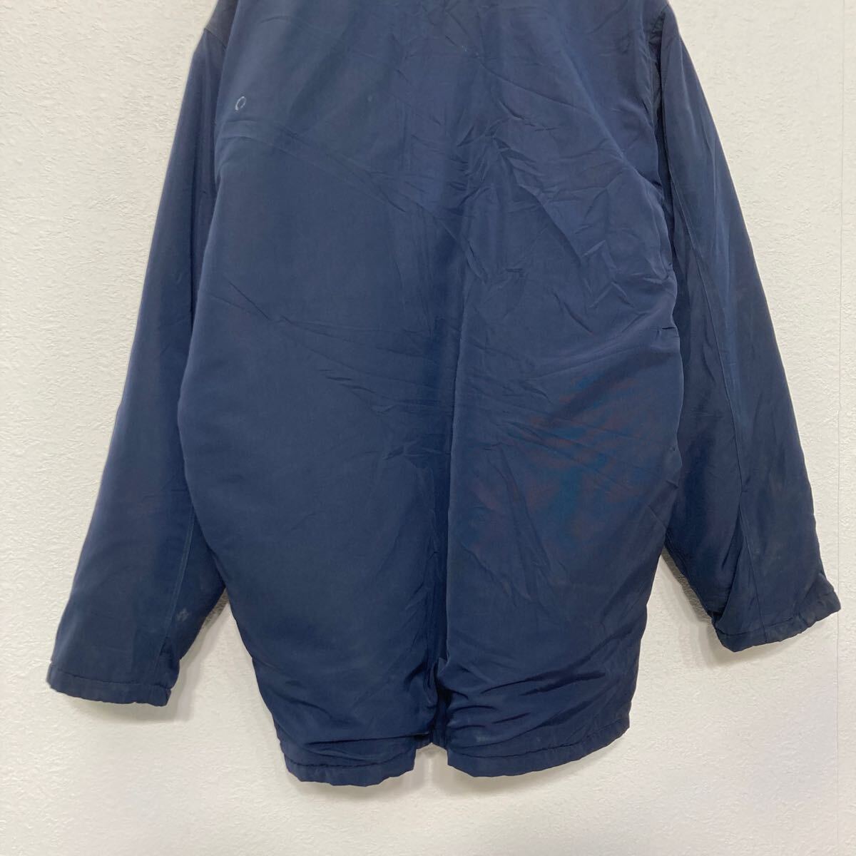 ジップアップ ジャケット L~ ネイビー 冬用 極暖 ファー 厚手 古着卸