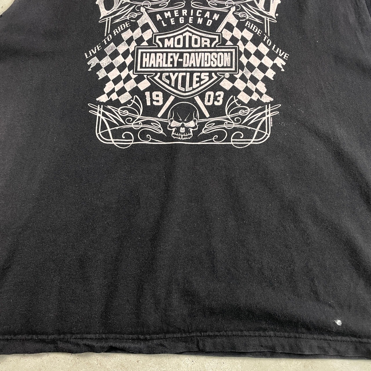 Harley-Davidson ハーレーダビッドソン カットオフ 両面プリント T 