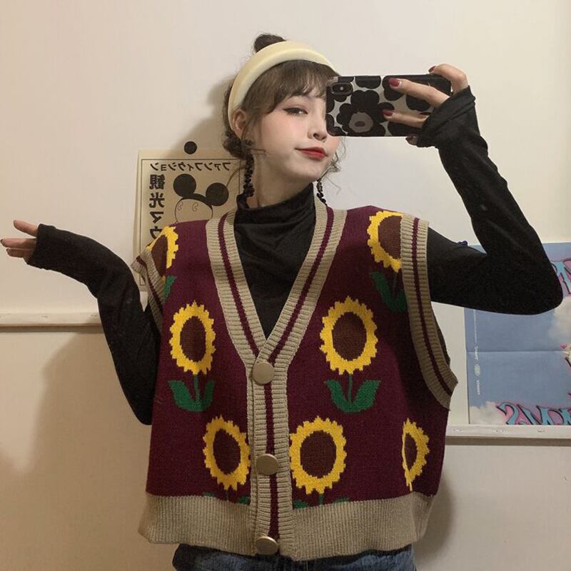 Vネックセーター レディーススプリングオータムルーズショートコート 春物 秋物 萌量不足40982689500