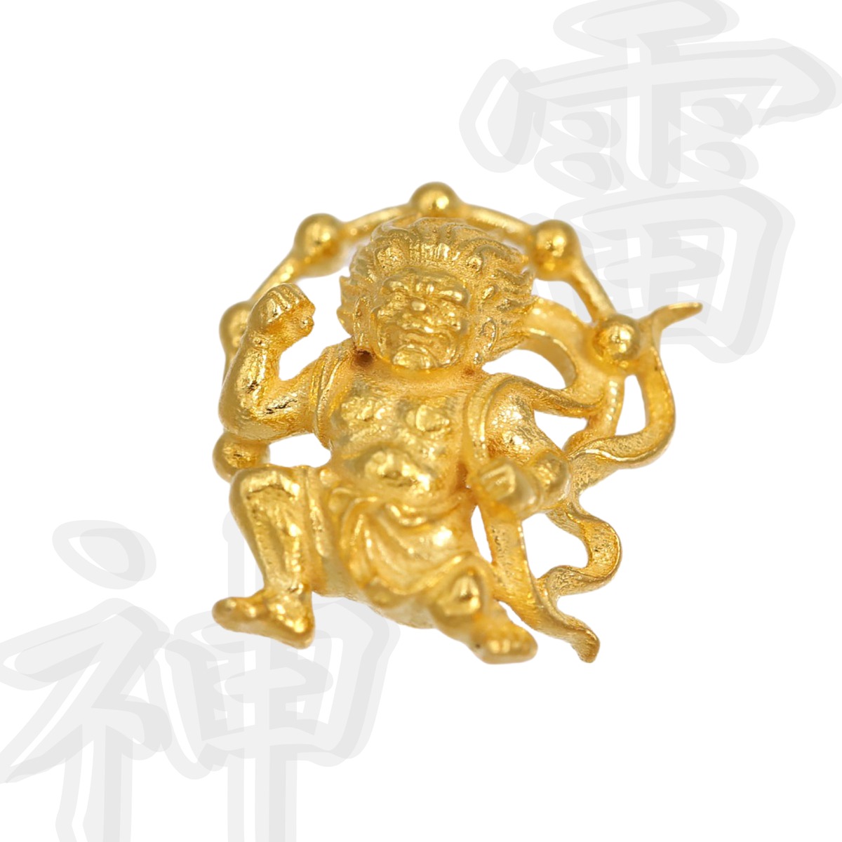 純金「雷神：風神雷神」モチーフ 約1g 指先サイズの芸術品 | JUNGOLD