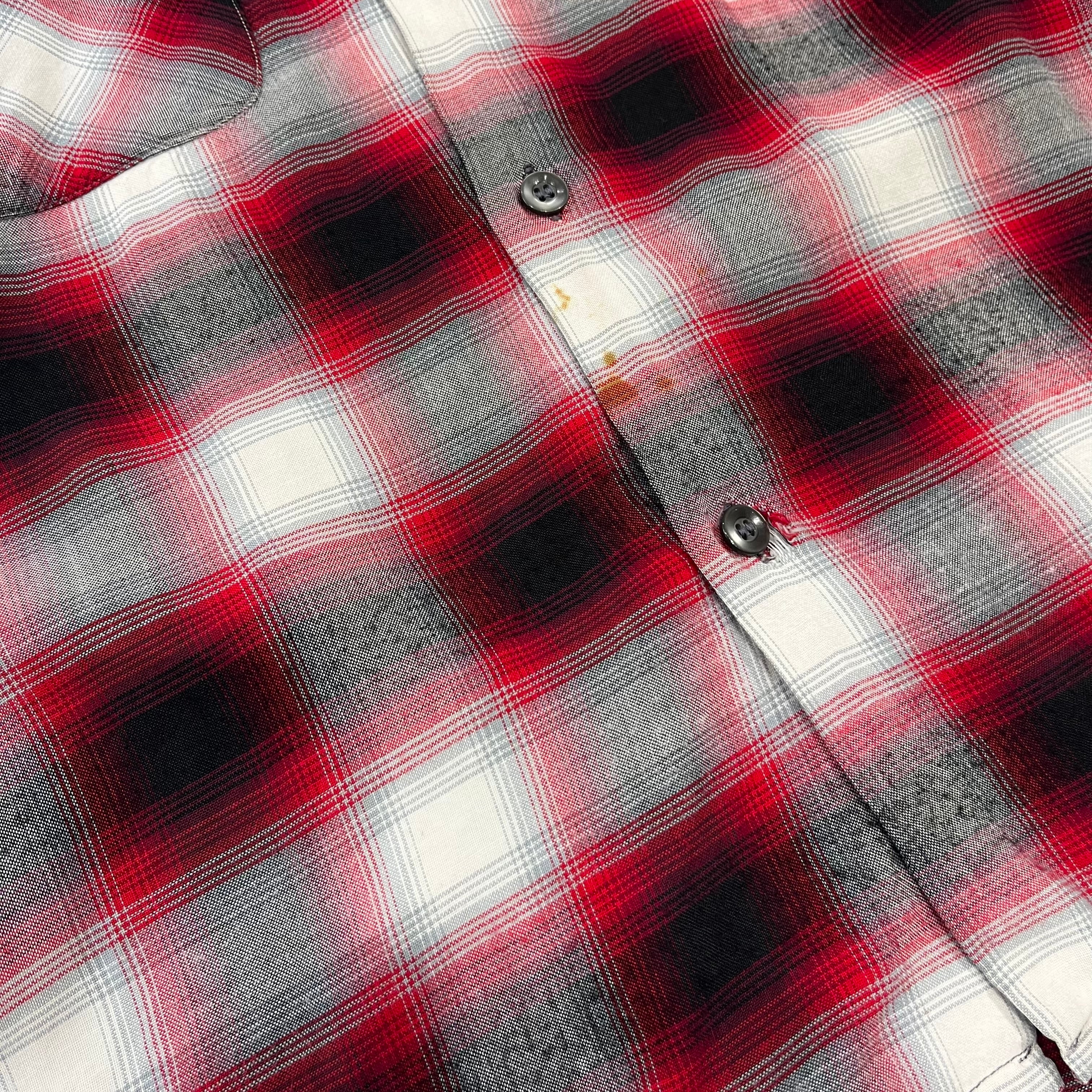 60s NATIONAL OMBRE CHECK RAYON SHIRT ナショナル オンブレーチェック