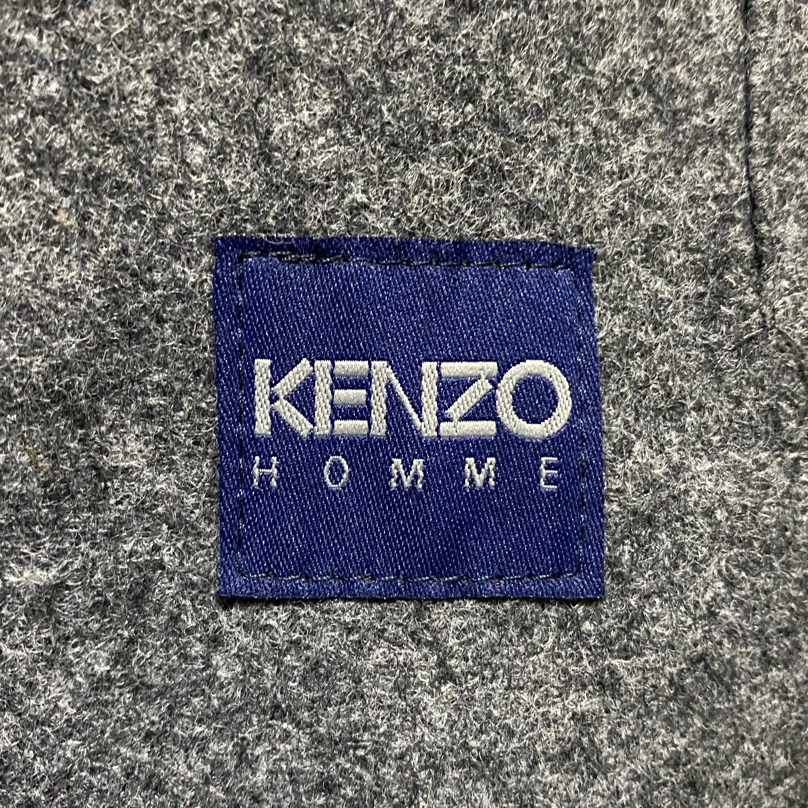 vintage KENZO HOMME felt tailored jacket made in France vintage KENZO HOMME felt tailored jacket made in France