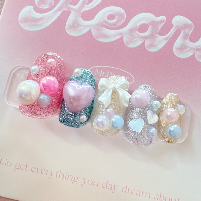 【送料無料】ネイルチップ♡E-4