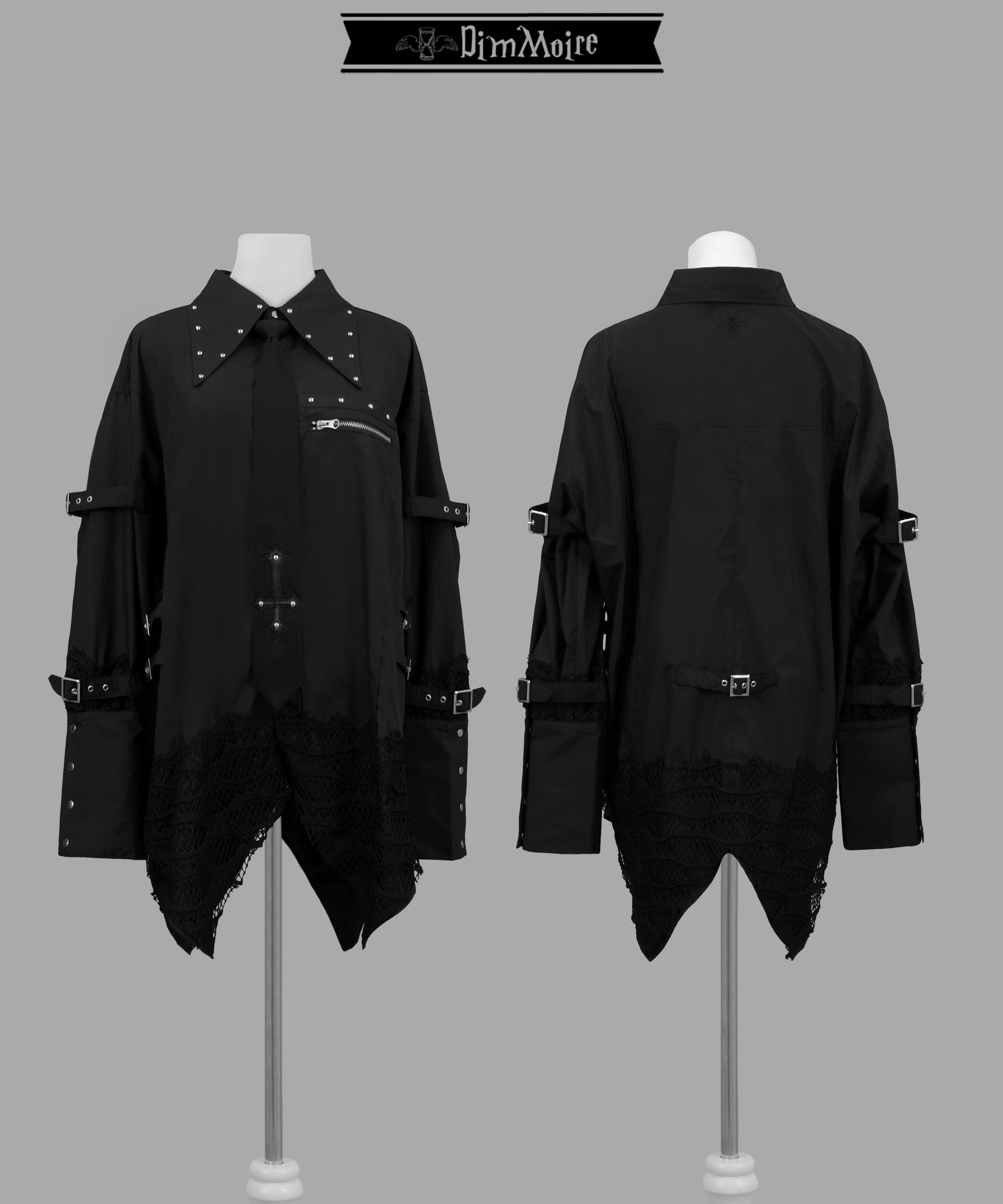 Gothic学園ボンテージシャツ【Black】 | DimMoire