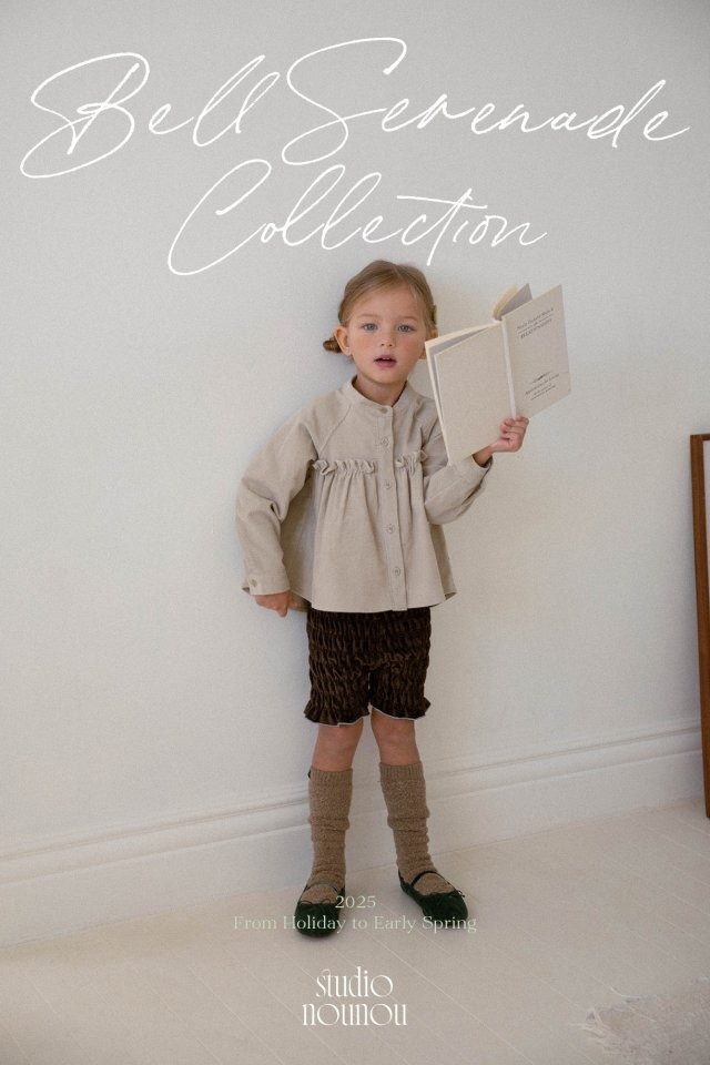 【予約商品】2025 冬 新作 STUDIO NOUNOU スタジオヌヌ 2色展開 チューリップブラウス