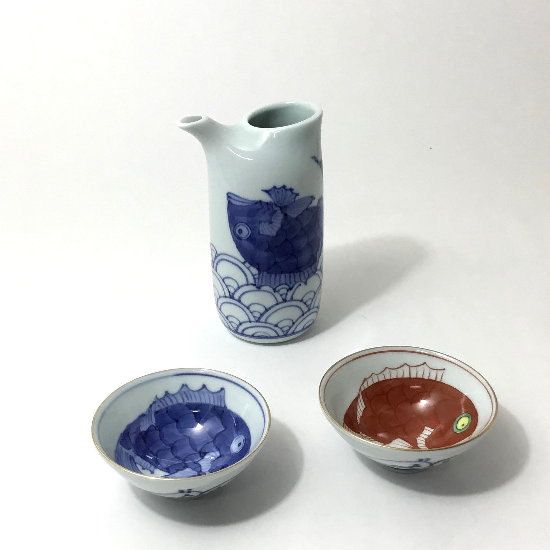 【未使用】松浦コータロー フリーカップ 蕎麦猪口 湯呑み 麦藁手七宝紋 作家器 麦わら手蕎麦猪口 | 藍の器 青雅堂