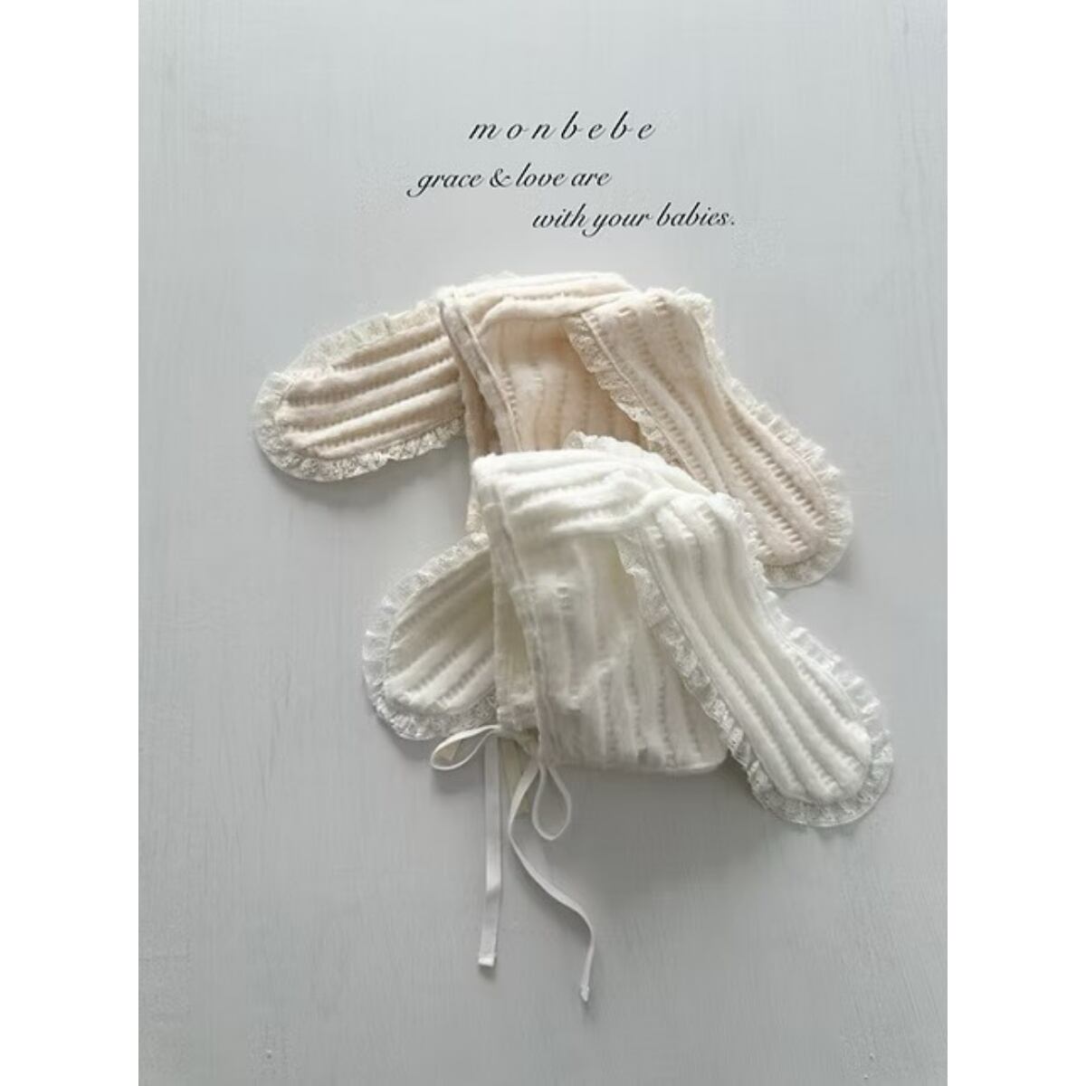 《予約》monbebe ¨ bebe) w bunny bonnet