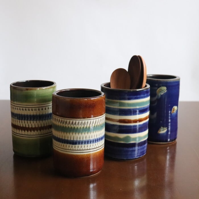 やちむん 常秀工房 カトラリースタンド 箸立て Yachimun Cutlery stand