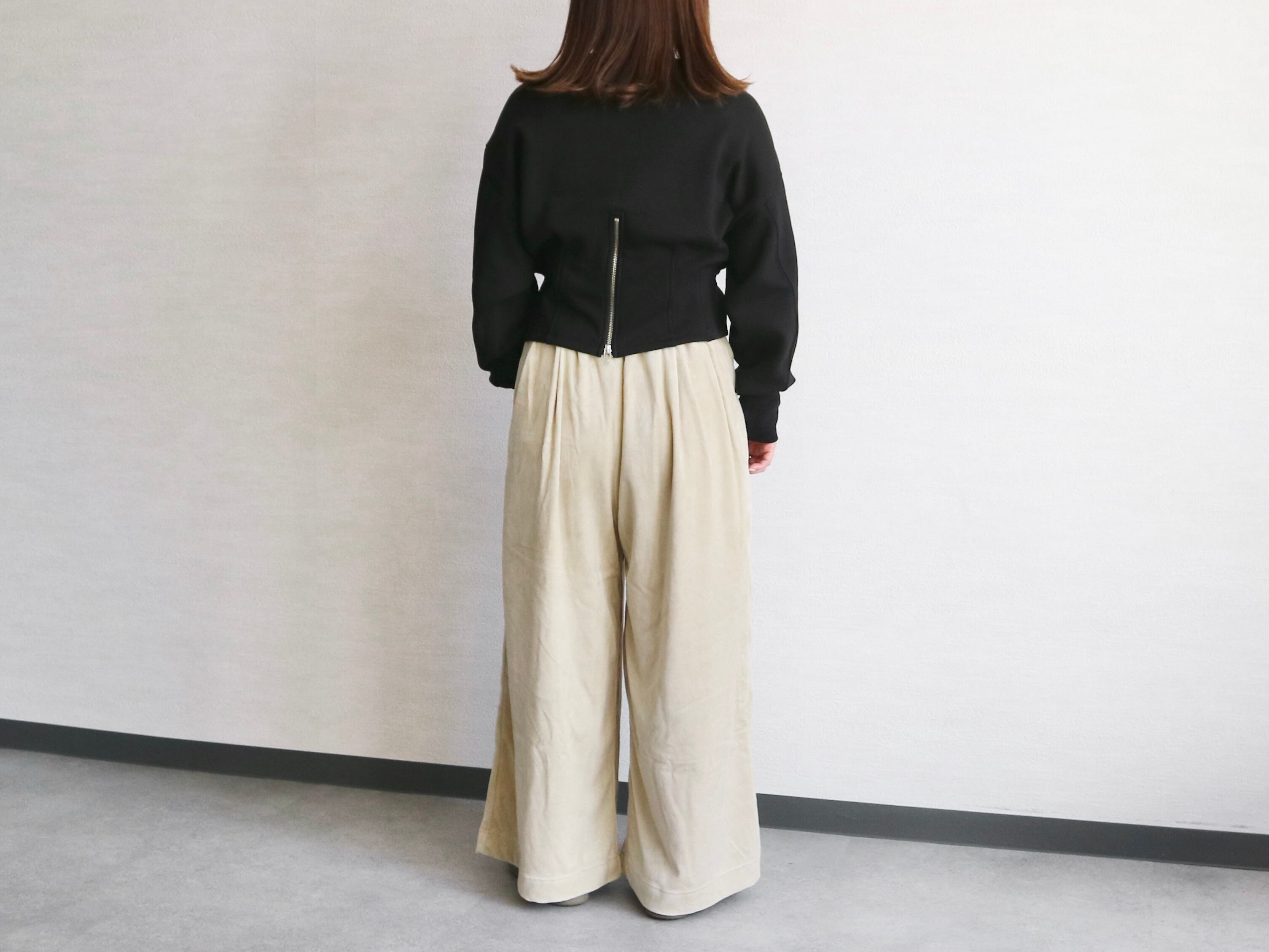 HAVERSACK WOMENS ハバーサックウィメンズ】VELOUR HIGH WAIST WIDE 