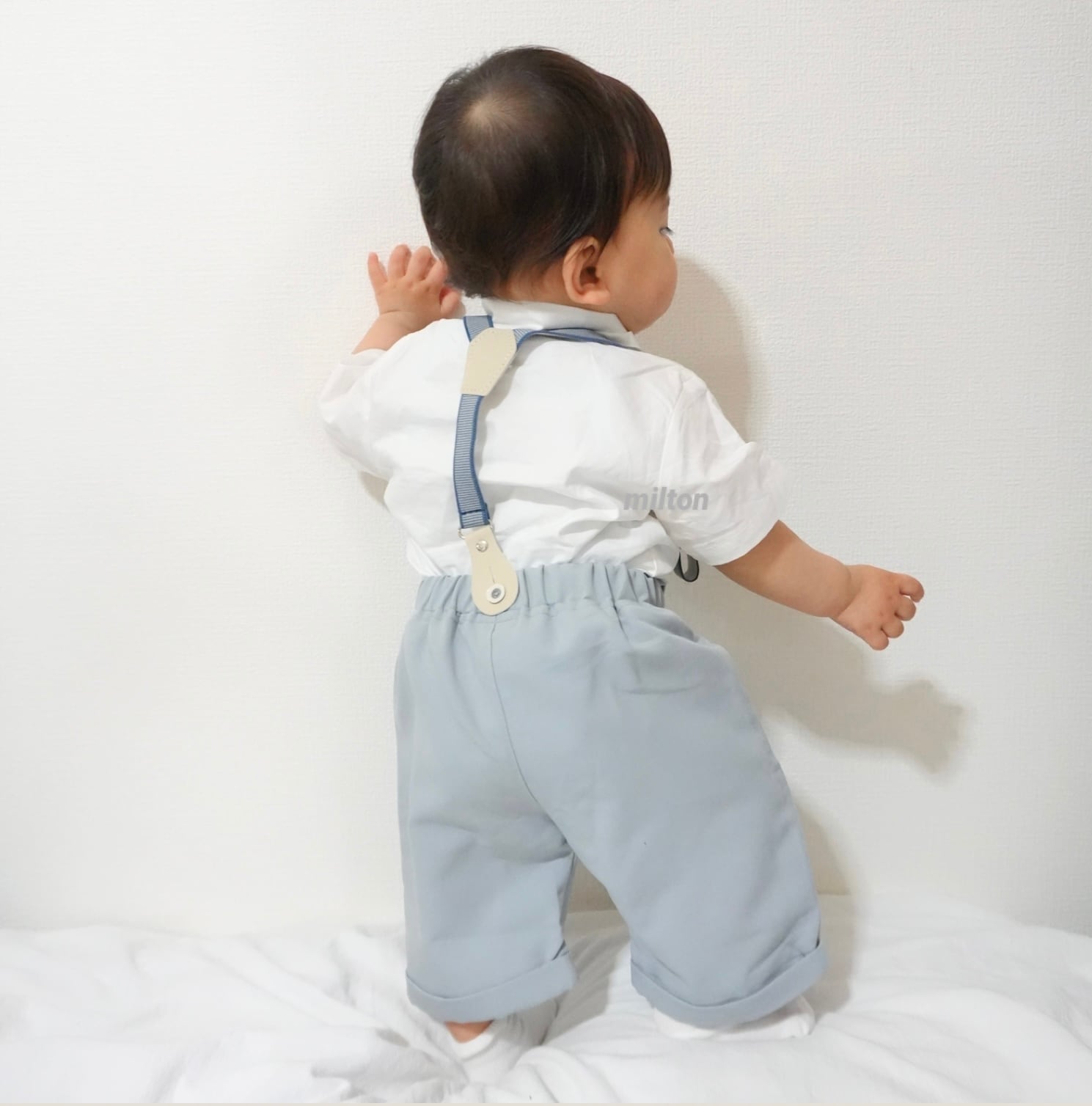 くすみブルーセットアップ】80,90,100,110 0歳 1歳2歳 3歳 4歳