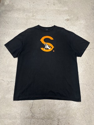 00s OLD STUSSY/Sluggerz Tee/XL/スカルプリントTシャツ/Sロゴ/ブラック/ステューシー/オ－ルドステューシー
