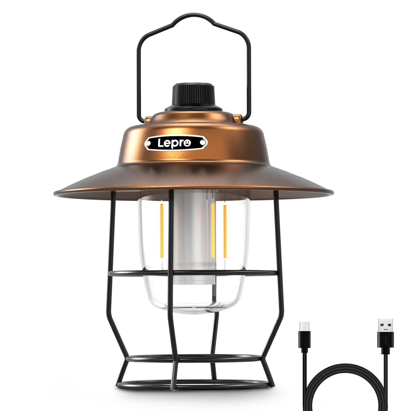 Lepro ランタン USB充電式 レトロ LEDランタン おしゃれ キャンプ