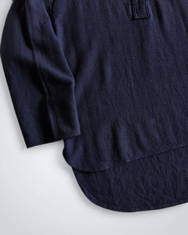 1980s WOOLRICH COLLARLESS HENLYNECK WOOL SHIRT