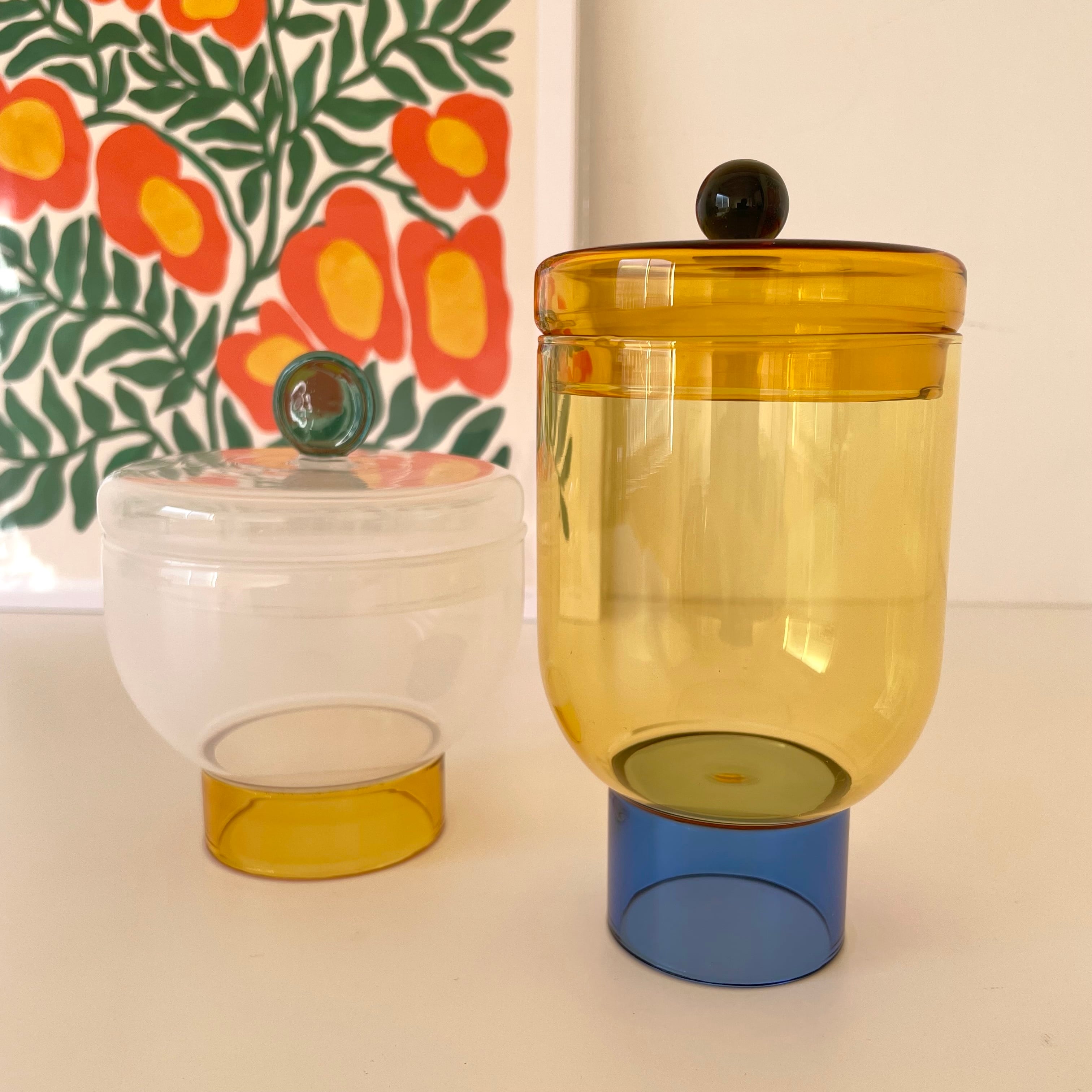 Chroma Glass Canister (Tall) ガラスキャニスター 小物入れ | YAY