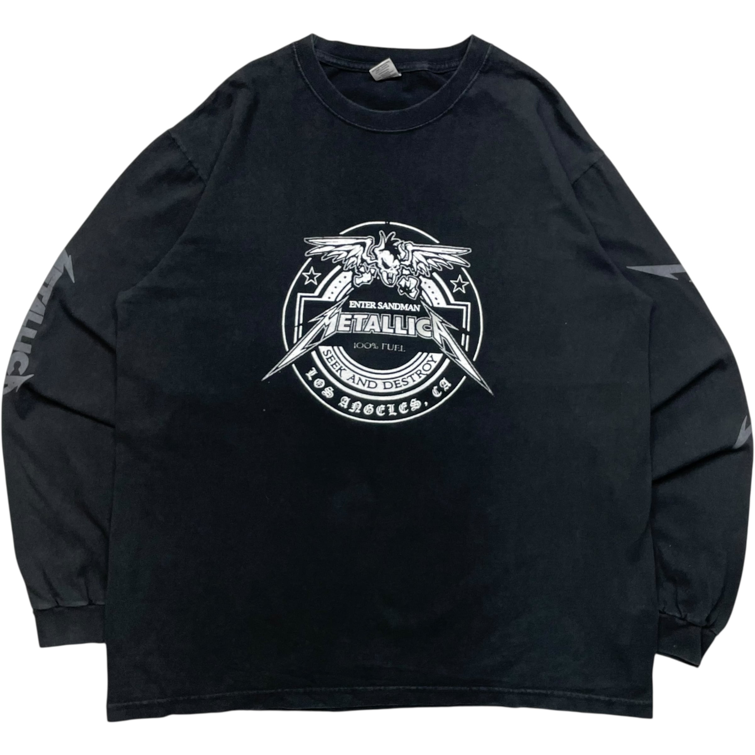 《XL》METALLICA メタリカ ロングTシャツ ONE 両面プリント 袖プリント ブラック no.8497
