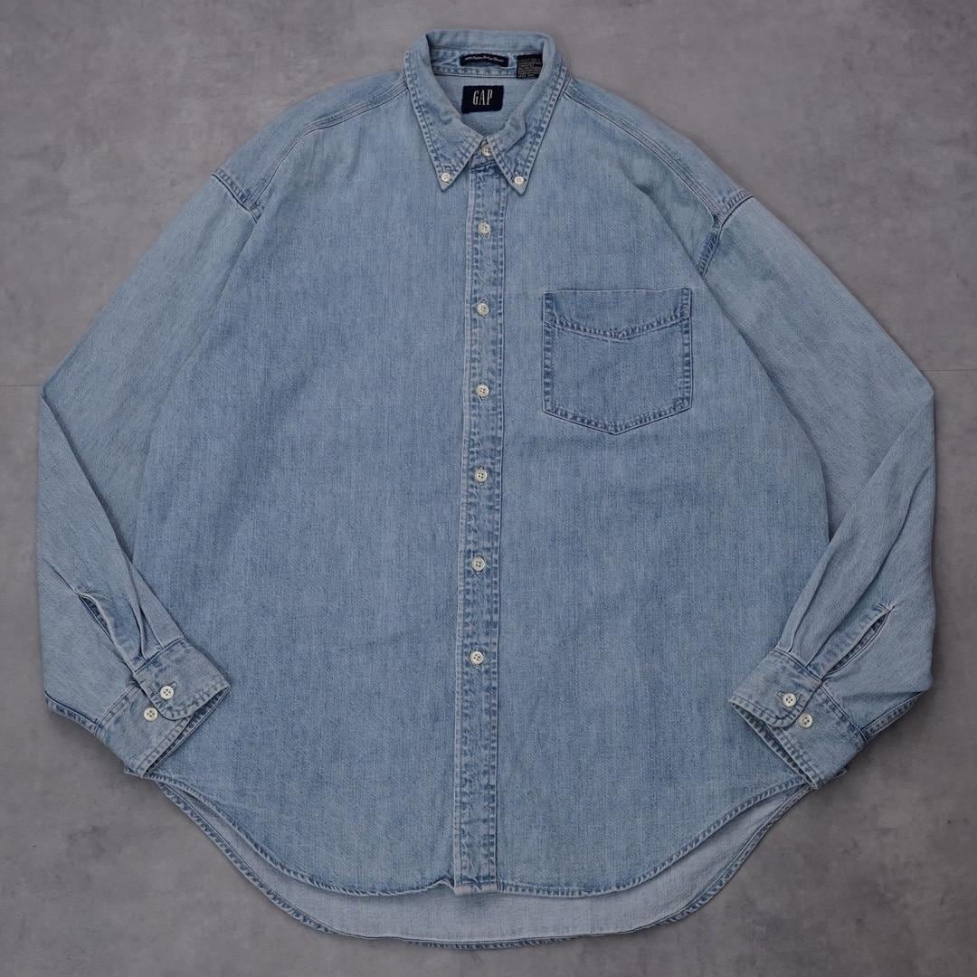 GAP オールドギャップ デニムシャツ 古着 00s L 青 ブルー 15278 | fuufu