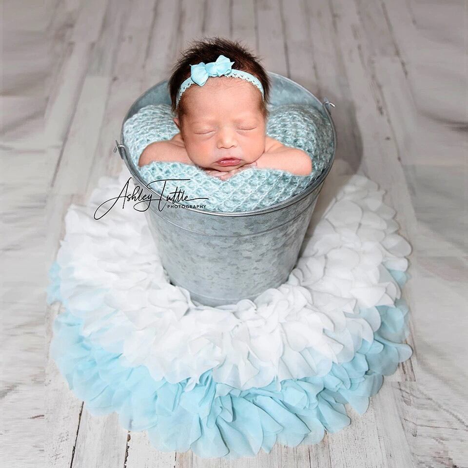 ニューボーンフォト 花ソフトシフォン敷物 背景 | Anela✯haku