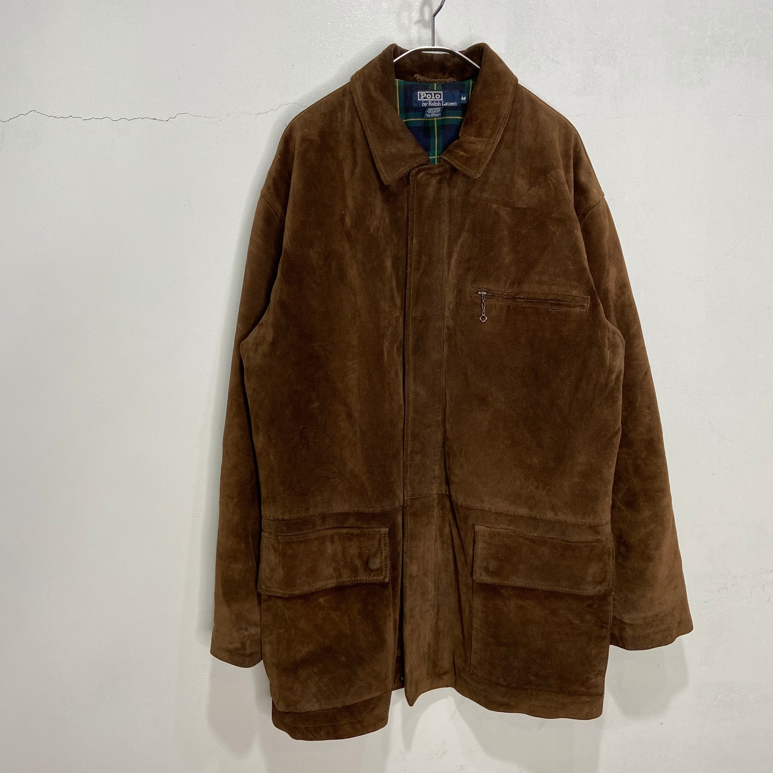 90s Ralph Lauren スエードレザージャケット 本革 ブラウン M | 古着屋 Uan