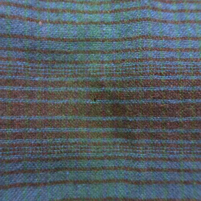 古着 ウールシャツ ボックス オンブレ シャドーチェック ブルーベース