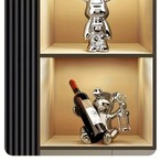 ベアワインホルダー ワインラックオーナメント 高級 かわいい ベアワインホルダー カップホルダー ワインキャビネットリビングルームホームデコレーション（ボトルオープナー付き）