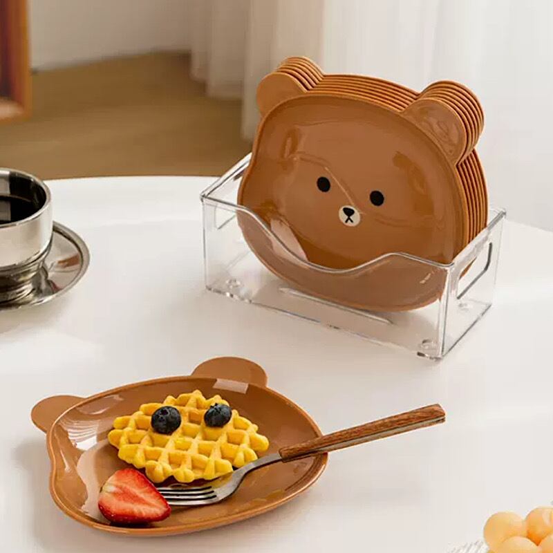 可愛いプレート4枚セット ♪ おうちでカフェ気分 くまモチーフ 食器